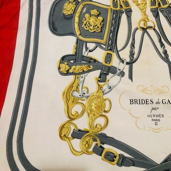 Hermès Scarf. 100% silk. ‘Brides de Gala'. By Hugo Grygkar. Made in France. Silk - Picture 4 of 16